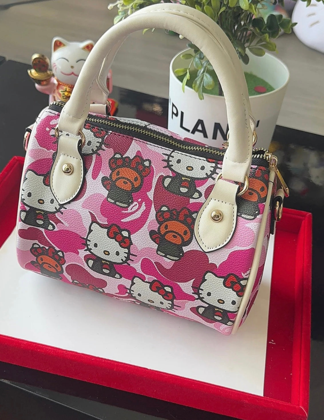 Pink Camo Hello Kitty Bag